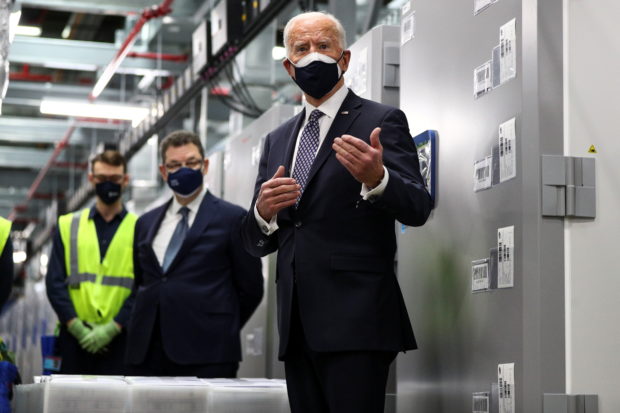 Biden tours Pfizer vaccine plant as drugmaker promises to double supply