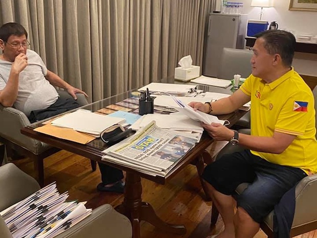 LOOK: ‘Don’t celebrate yet,’ Go says in FB post showing ‘missing’ Duterte at work