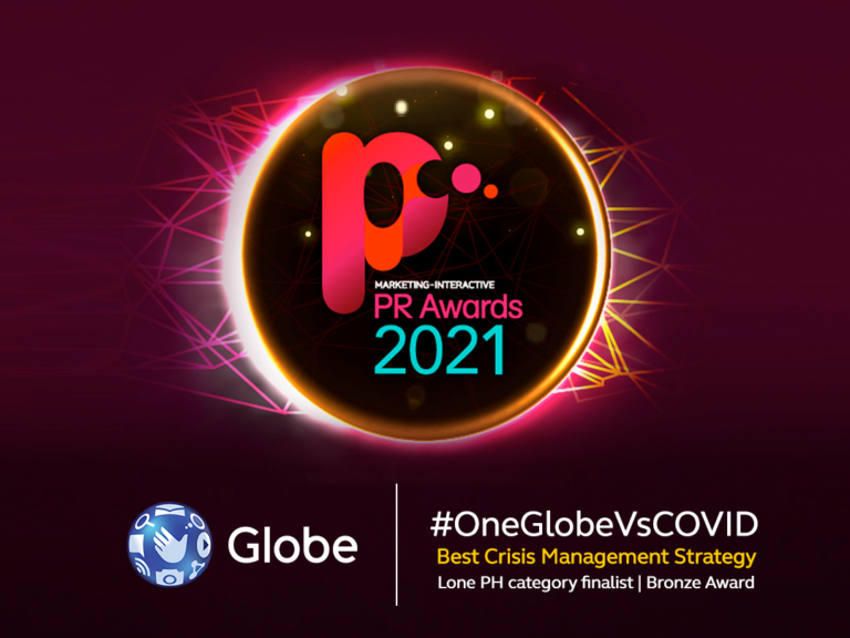 Globe’s #OneGlobeVsCOVID campaign wins Bronze at PR Awards Asia