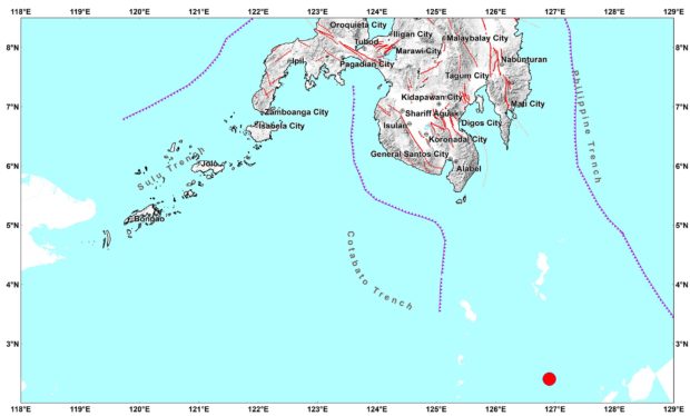 6.2 magnitude quake strikes off Davao Occidental