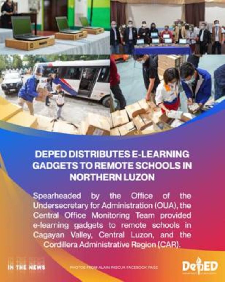 DepEd distributes e-learning gadgets to remote schools in Northern Luzon
