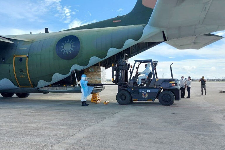 Relief goods from Taiwan arrive at Cebu airport over the weekend 