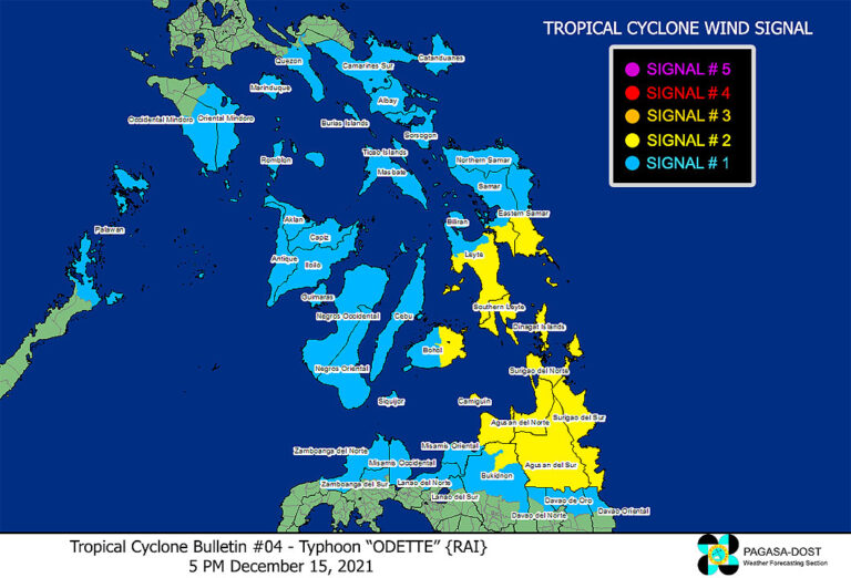 Surigao placed under typhoon signal No. 2