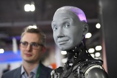 Creepy meets cool in humanoid robots at CES tech show