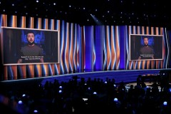 Ukraine’s Zelensky appears in taped video at Grammys