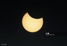 Partial solar eclipse begins in Iceland headed towards India