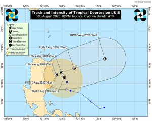Tropical Depression Luis intensifies